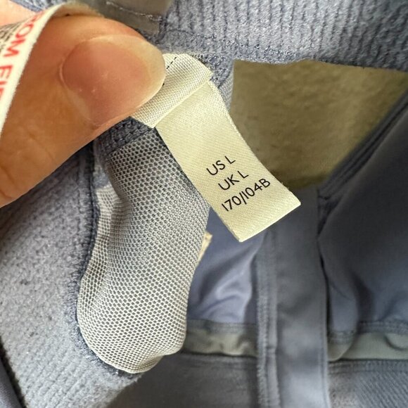 Free People FP Movement Sports Bra Zip Front Activewear Blue Women's Large - Picture 6 of 6